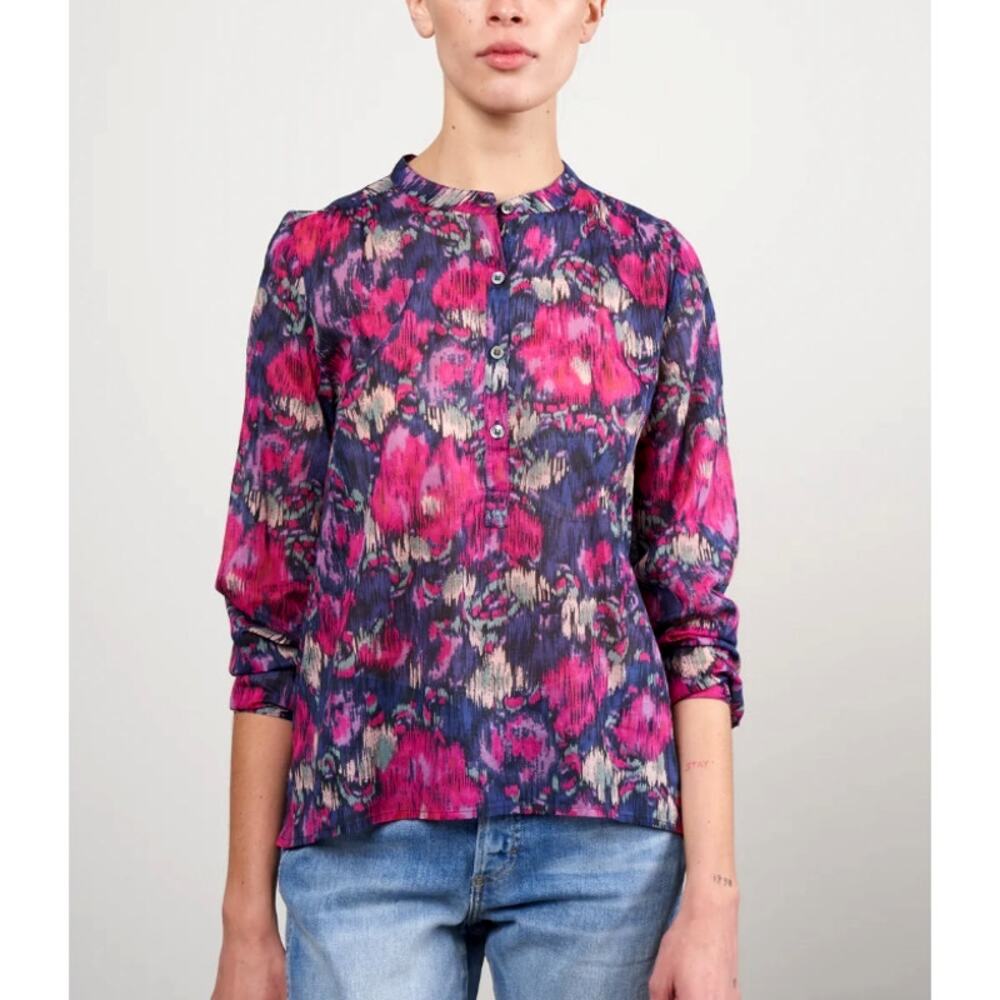 Isabel Marant Etoile Women's Faded Night Printed Maria Top Size 40 Large